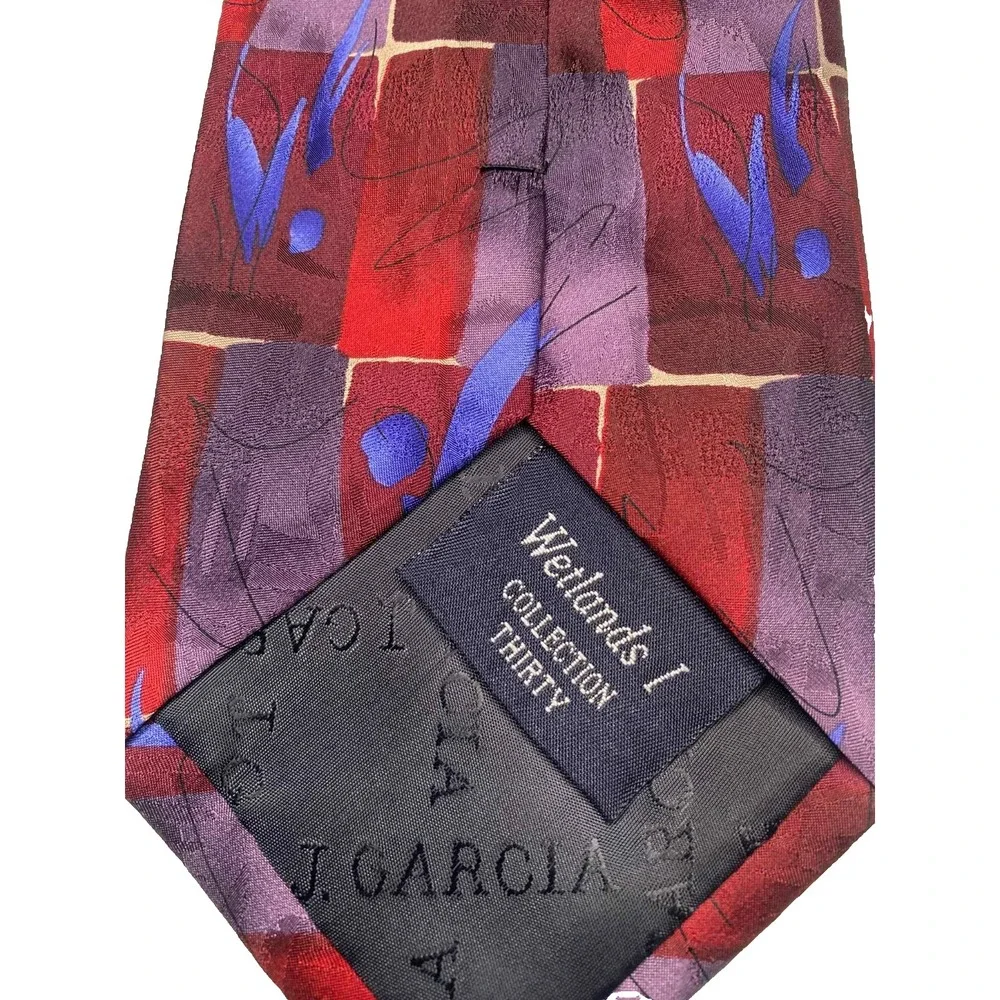 Vintage Jerry Garcia‎ neck tie Wetlands I Collection Thirty 100% silk preppy